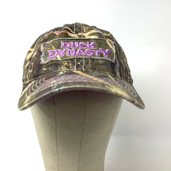 DUCK DYNASTY Camo Cap/Hat, A&E TV Series Ladies Fit Patch Logo Spell Out - Picture 7 of 10